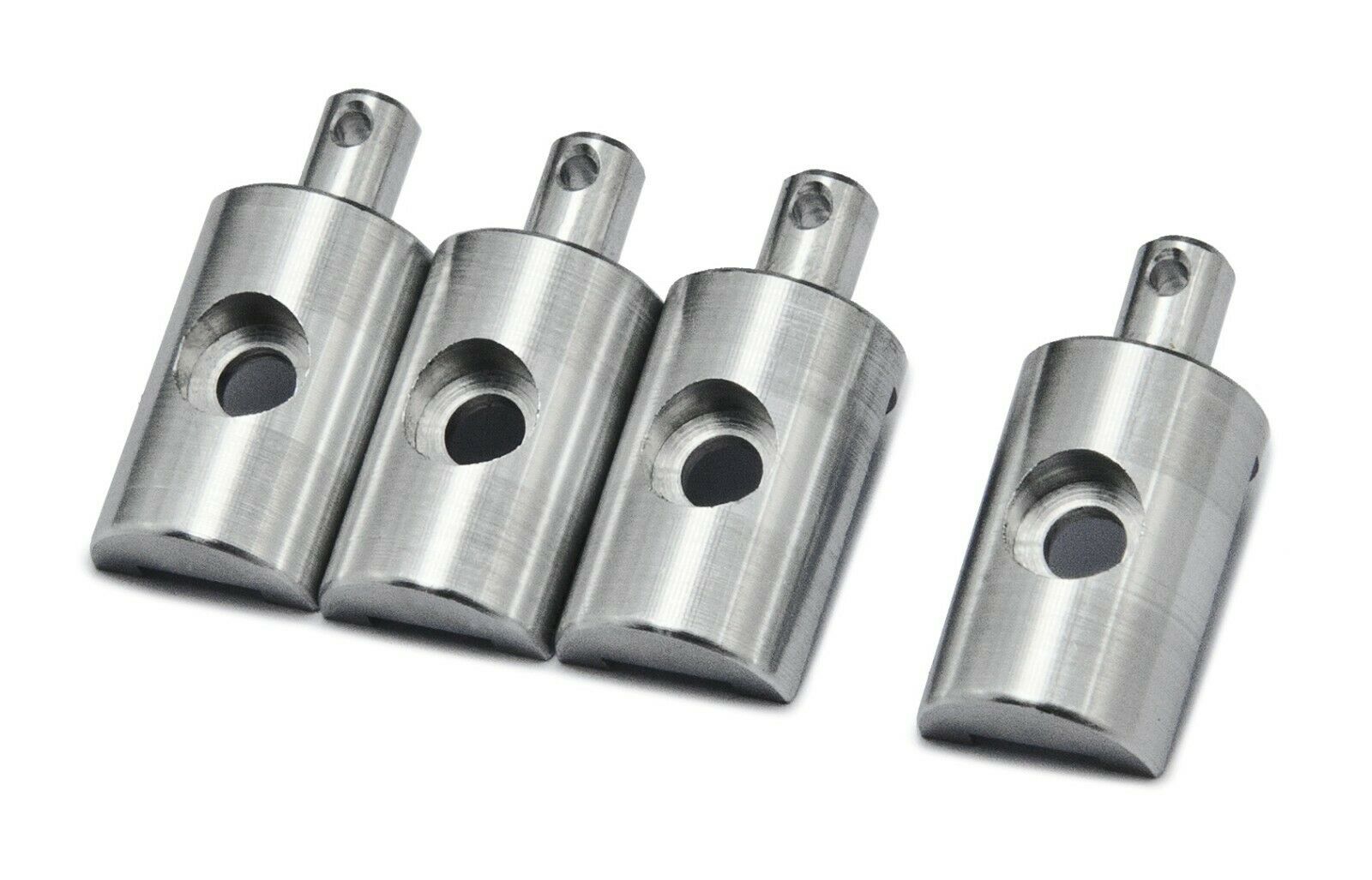 Replacement Lunchbox Aluminium SILVER Body Mounts fits Tamiya (4 Pcs)